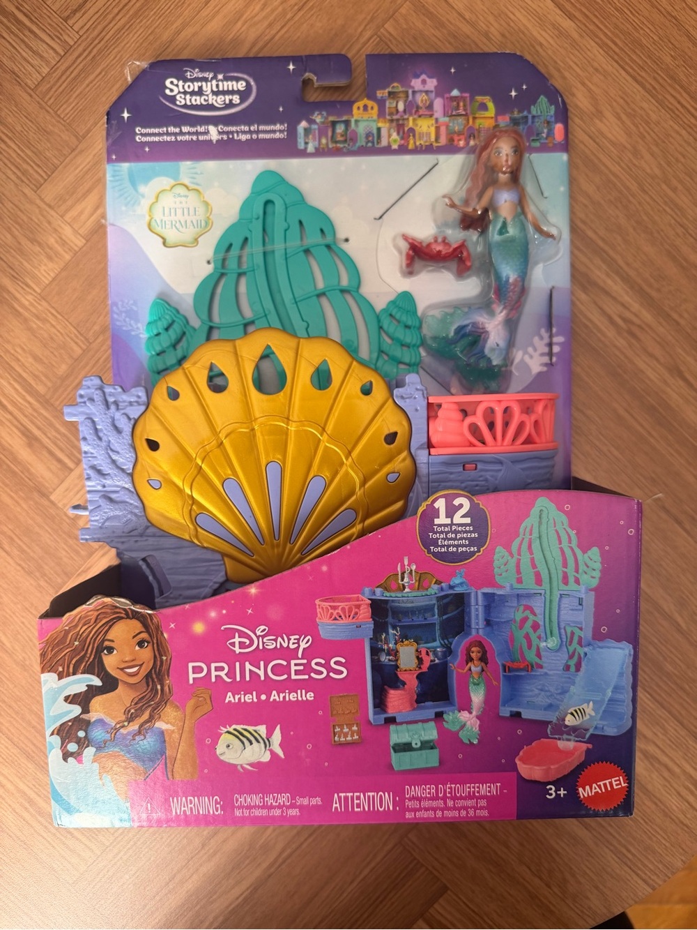 Disney Princess Ariel Storytime Stackers Playset - Yellow, Teal, Pink